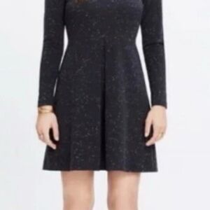 Madewell Size 8 Sheath Dress Long Sleeve Navy Blue Soft Knit Warm Classic